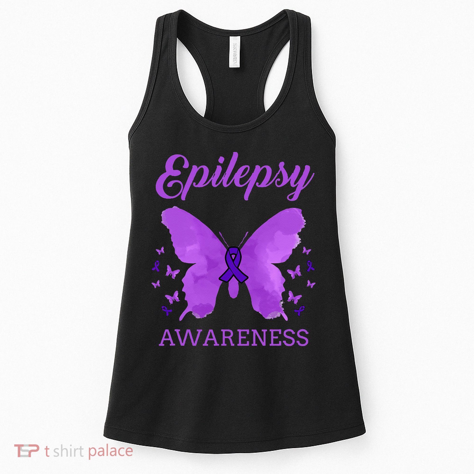 Epilepsy Awareness Butterfly Epilepsy Warrior Women's Tank Top