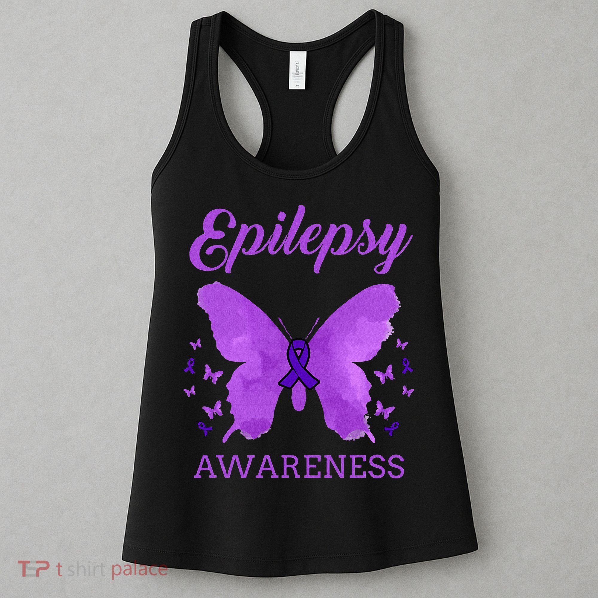 Epilepsy Awareness Butterfly Epilepsy Warrior Women's Tank Top