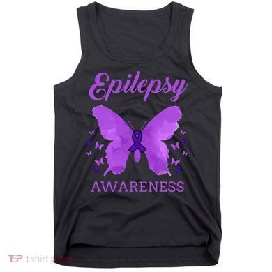 Epilepsy Awareness Butterfly Epilepsy Warrior Tank Top