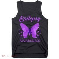 Epilepsy Awareness Butterfly Epilepsy Warrior Tank Top thumb 0