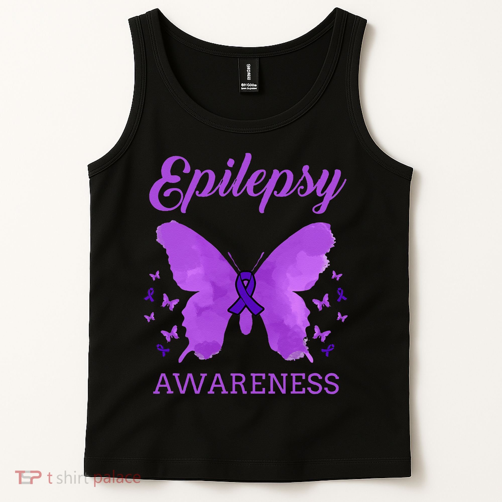 Epilepsy Awareness Butterfly Epilepsy Warrior Tank Top