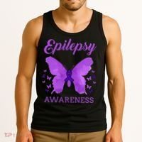 Epilepsy Awareness Butterfly Epilepsy Warrior Tank Top thumb 3