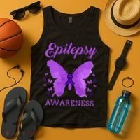 Epilepsy Awareness Butterfly Epilepsy Warrior Tank Top thumb 4