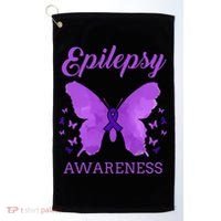 Epilepsy Awareness Butterfly Epilepsy Warrior Golf Towel thumb 0