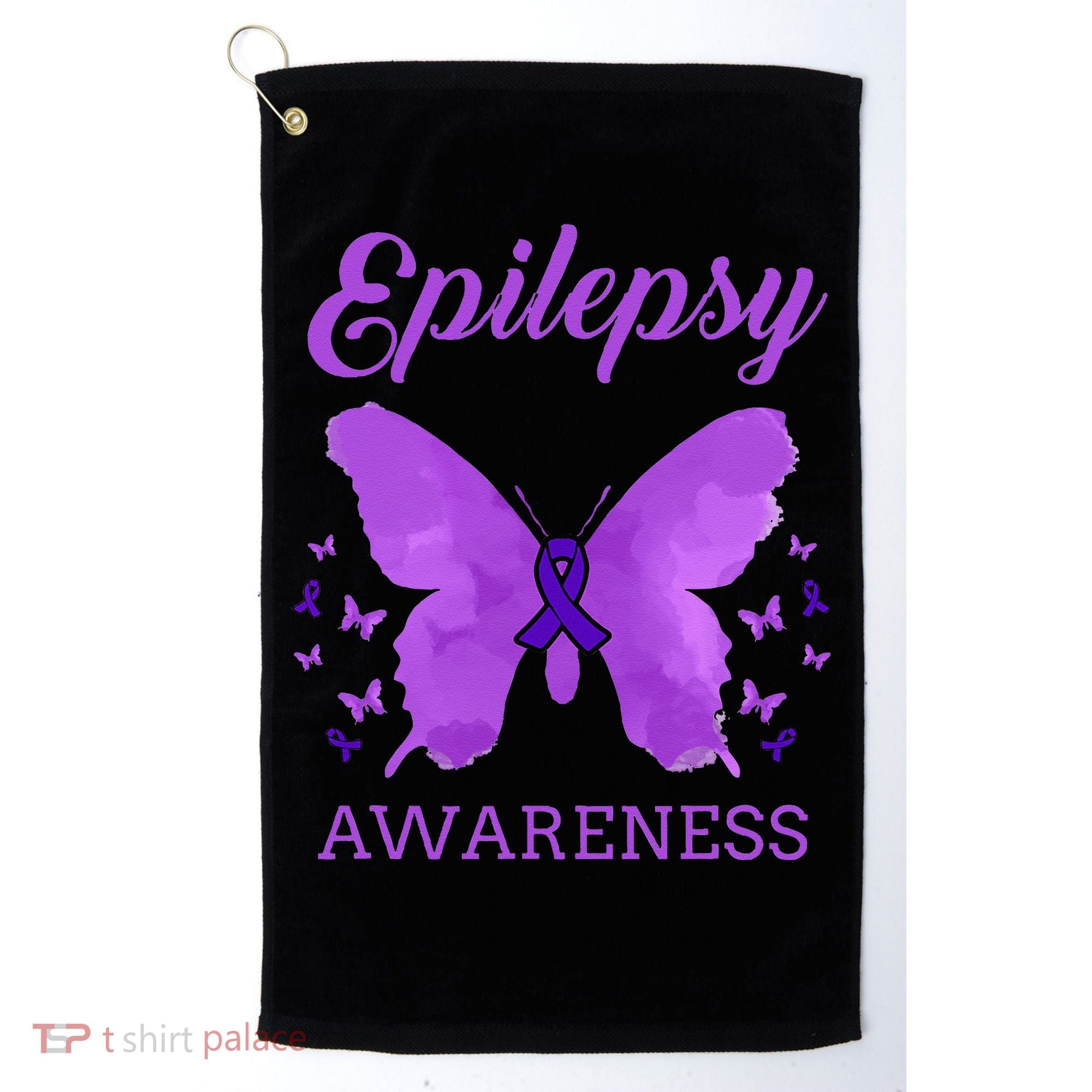 Epilepsy Awareness Butterfly Epilepsy Warrior Golf Towel