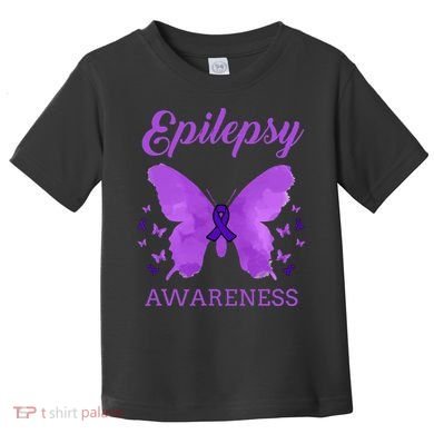 Epilepsy Awareness Butterfly Epilepsy Warrior Toddler T-Shirt