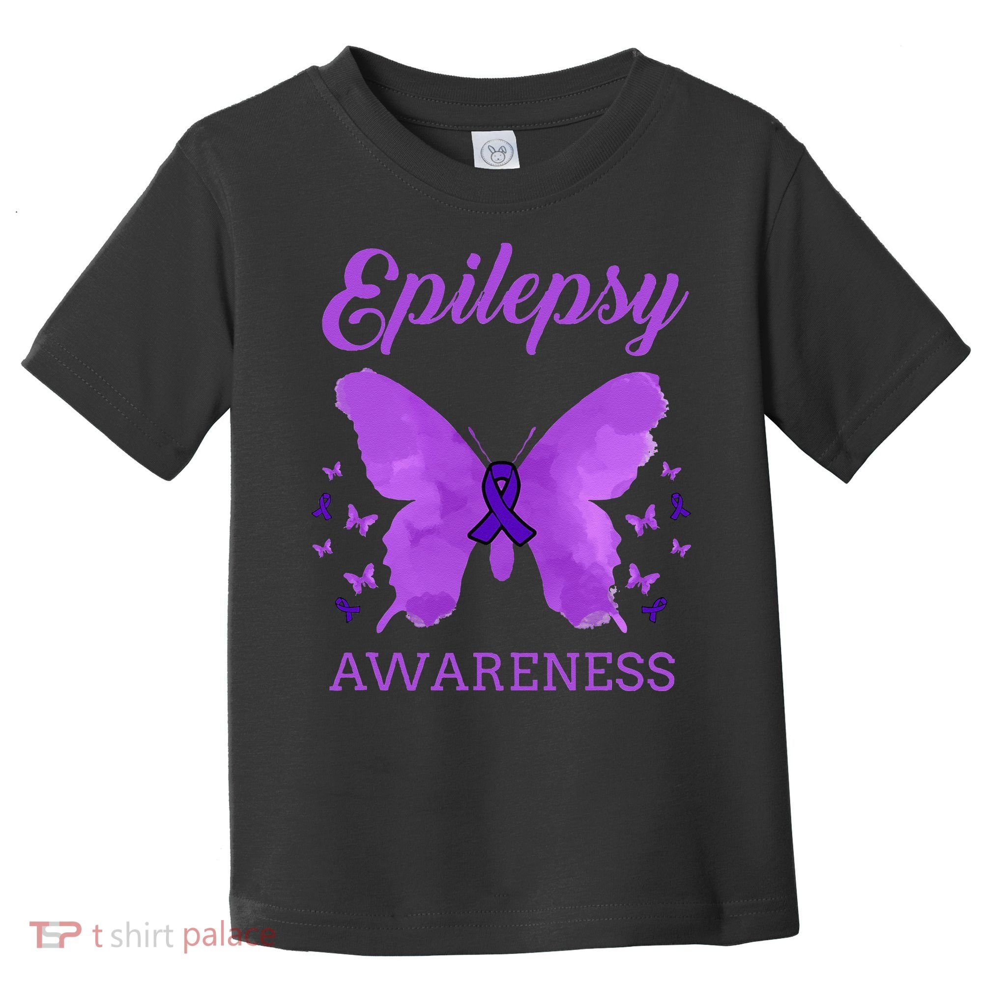 Epilepsy Awareness Butterfly Epilepsy Warrior Toddler T-Shirt
