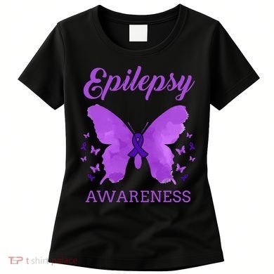 Epilepsy Awareness Butterfly Epilepsy Warrior Women's T-Shirt