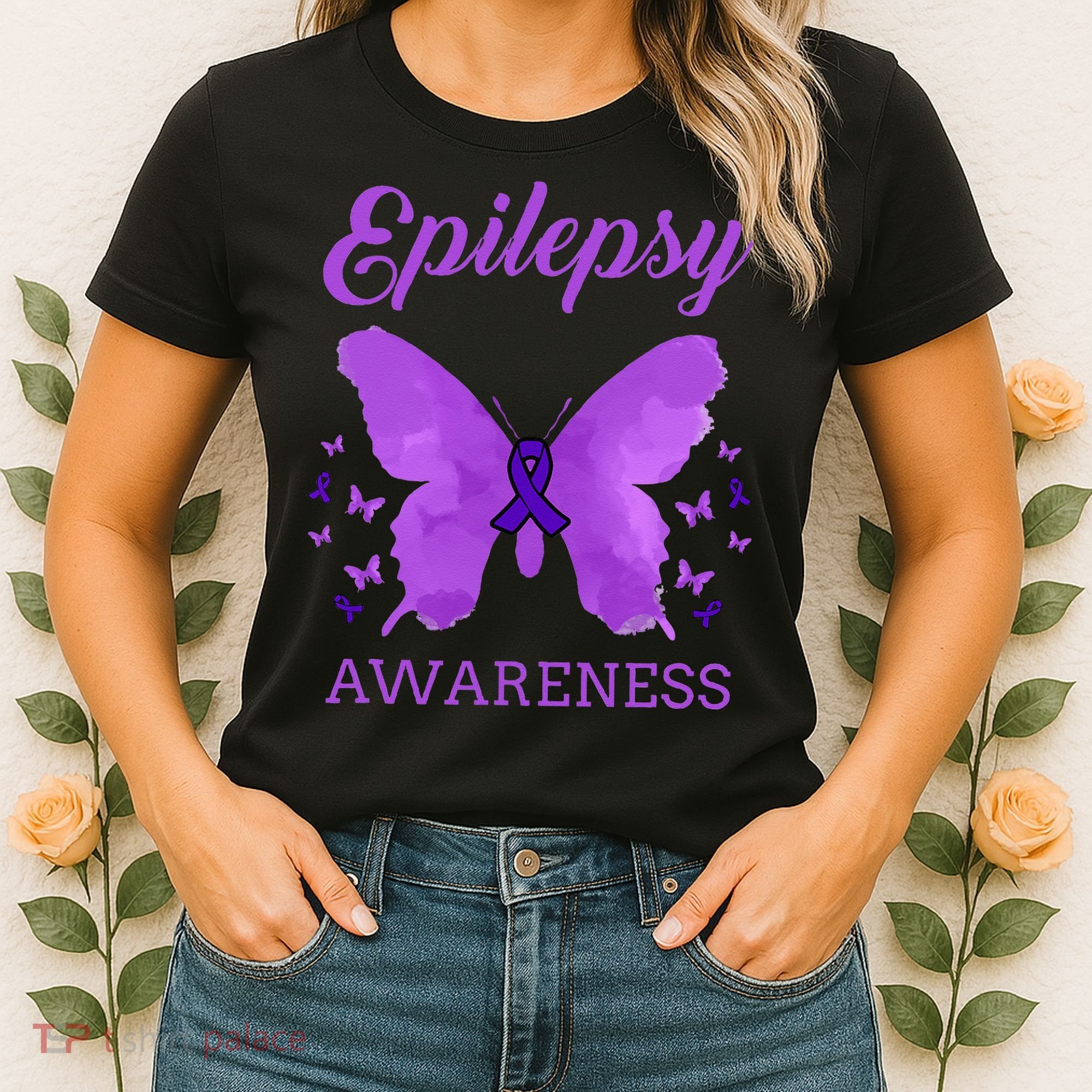 Epilepsy Awareness Butterfly Epilepsy Warrior Women's T-Shirt