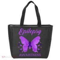 Epilepsy Awareness Butterfly Epilepsy Warrior Tote Bag thumb 0