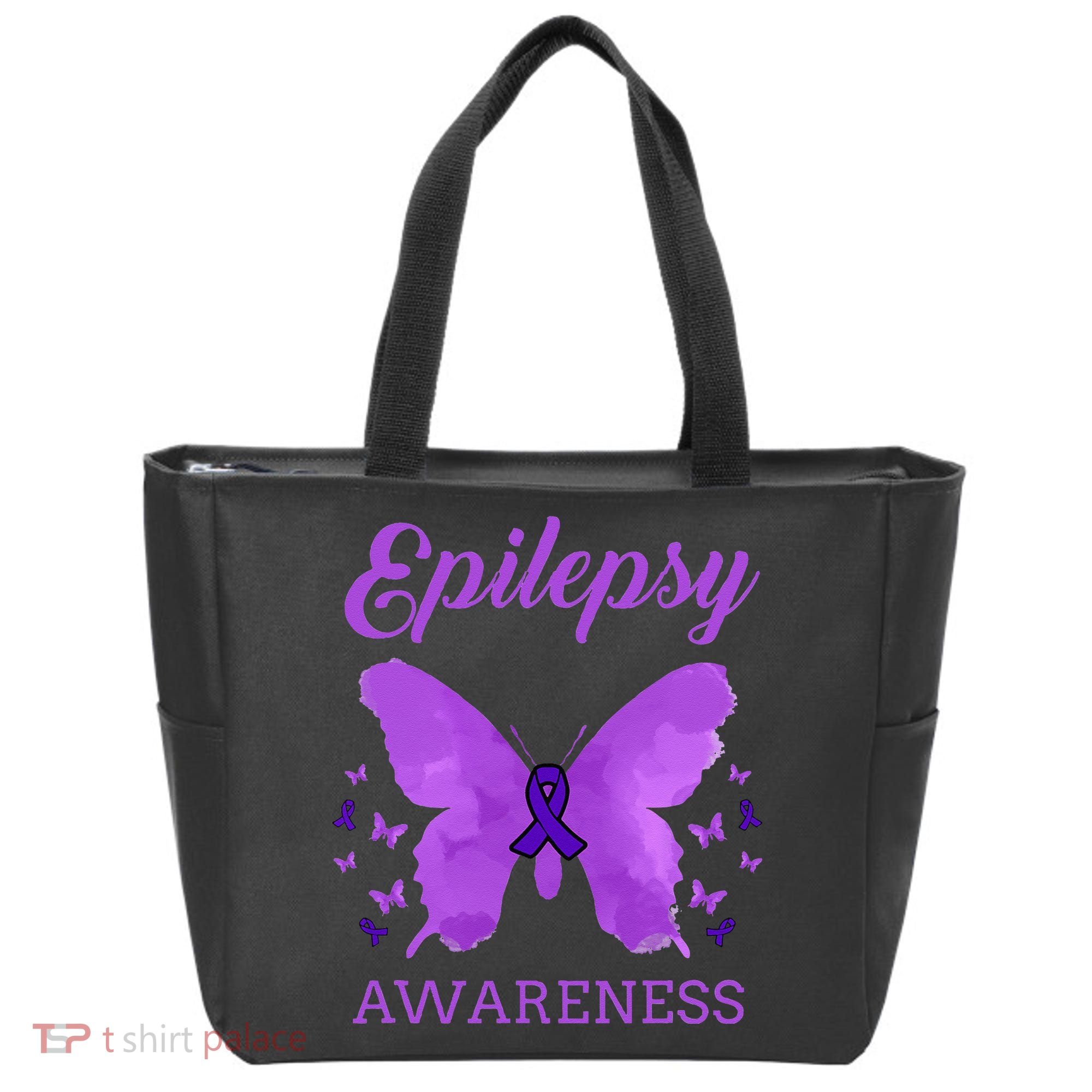 Epilepsy Awareness Butterfly Epilepsy Warrior Tote Bag