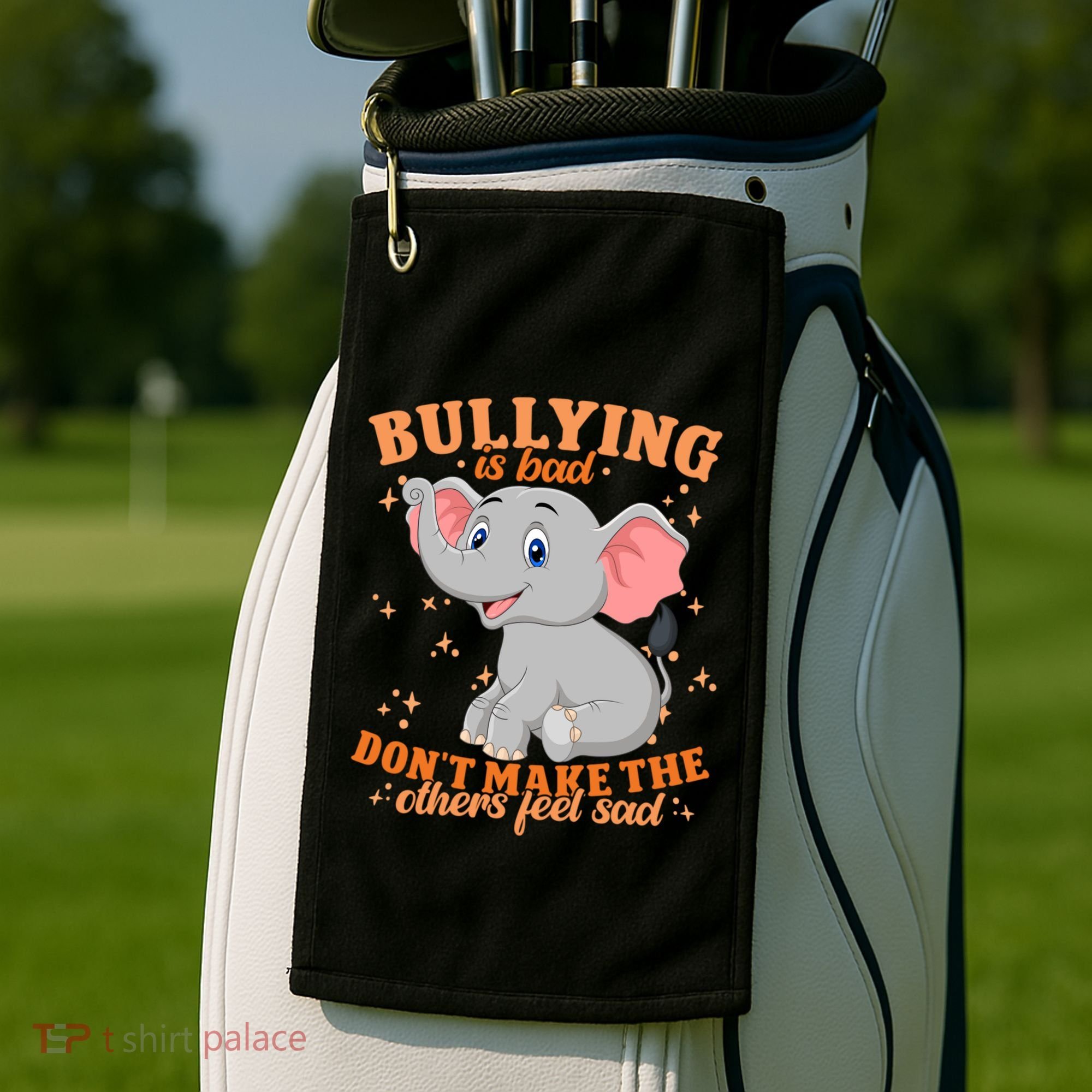 Elephant Anti Bullying Awareness Month Golf Towel