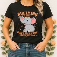 Elephant Anti Bullying Awareness Month Women's T-Shirt thumb 2