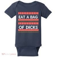 Eat A Bag Of Dicks Ugly Christmas1 Baby Bodysuit thumb 0