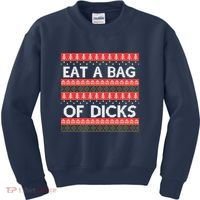 Eat A Bag Of Dicks Ugly Christmas1 Kids Sweatshirt thumb 0