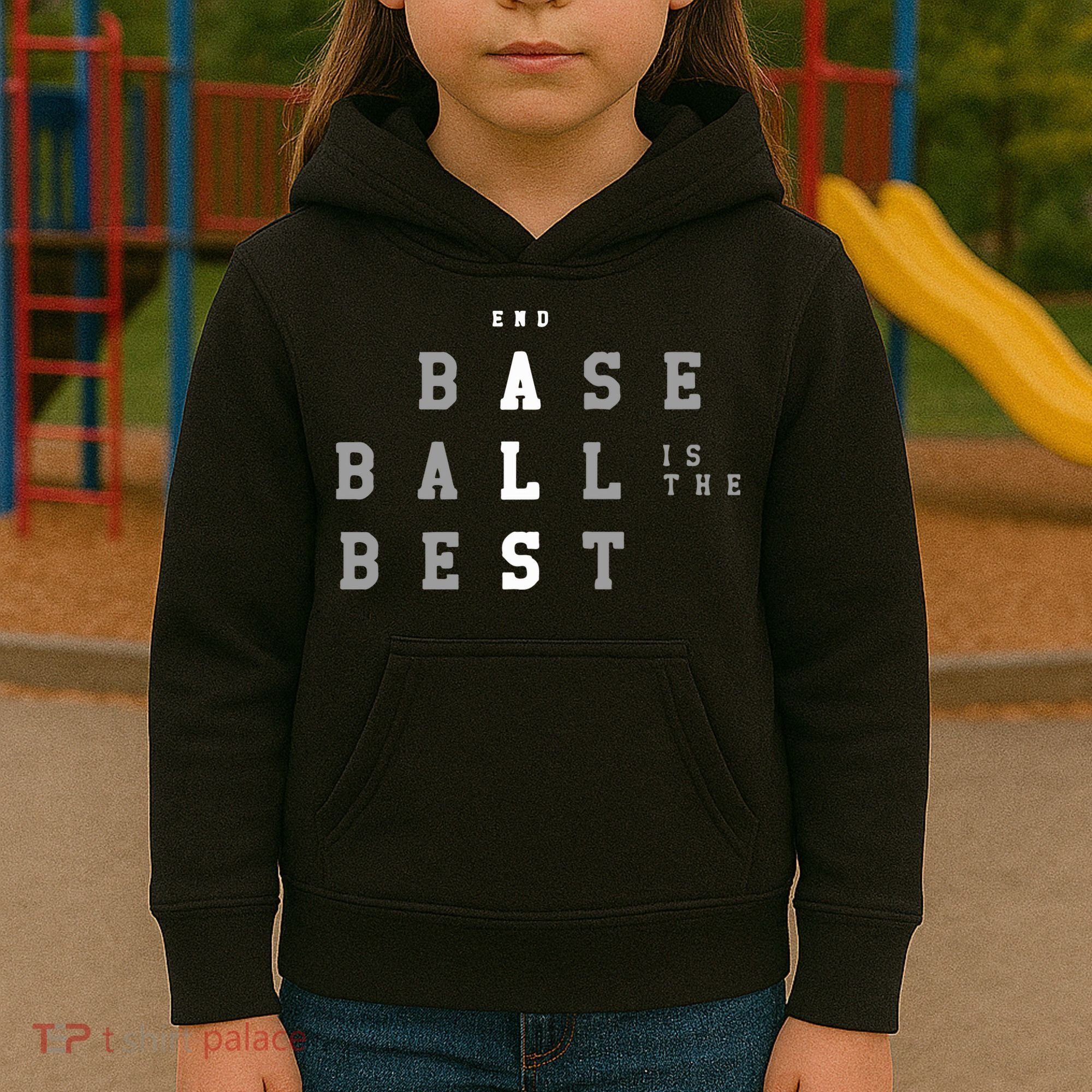 End ALS Baseball Is The Best Baseball Lover Baseball Team Kids Hoodie