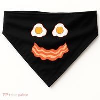 Egg And Bacon Egg And Bacon Face Brunch Breakfast USA-Made Doggie Bandana thumb 0
