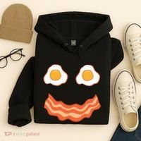 Egg And Bacon Egg And Bacon Face Brunch Breakfast Hoodie thumb 4