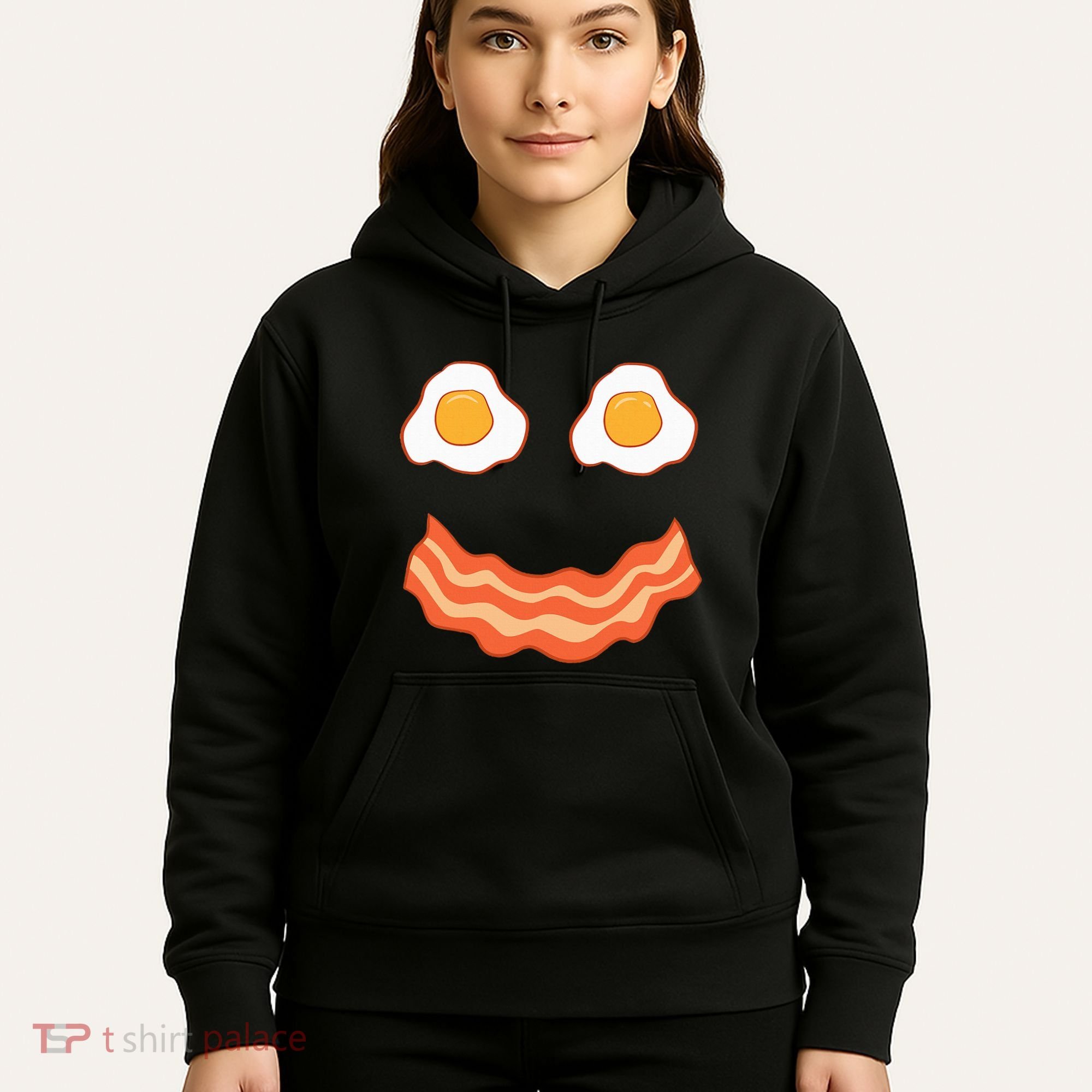 Egg And Bacon Egg And Bacon Face Brunch Breakfast Hoodie
