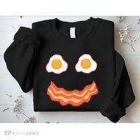 Egg And Bacon Egg And Bacon Face Brunch Breakfast Sweatshirt thumb 2