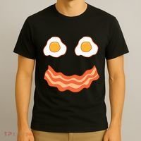 Egg And Bacon Egg And Bacon Face Brunch Breakfast T-Shirt thumb 3