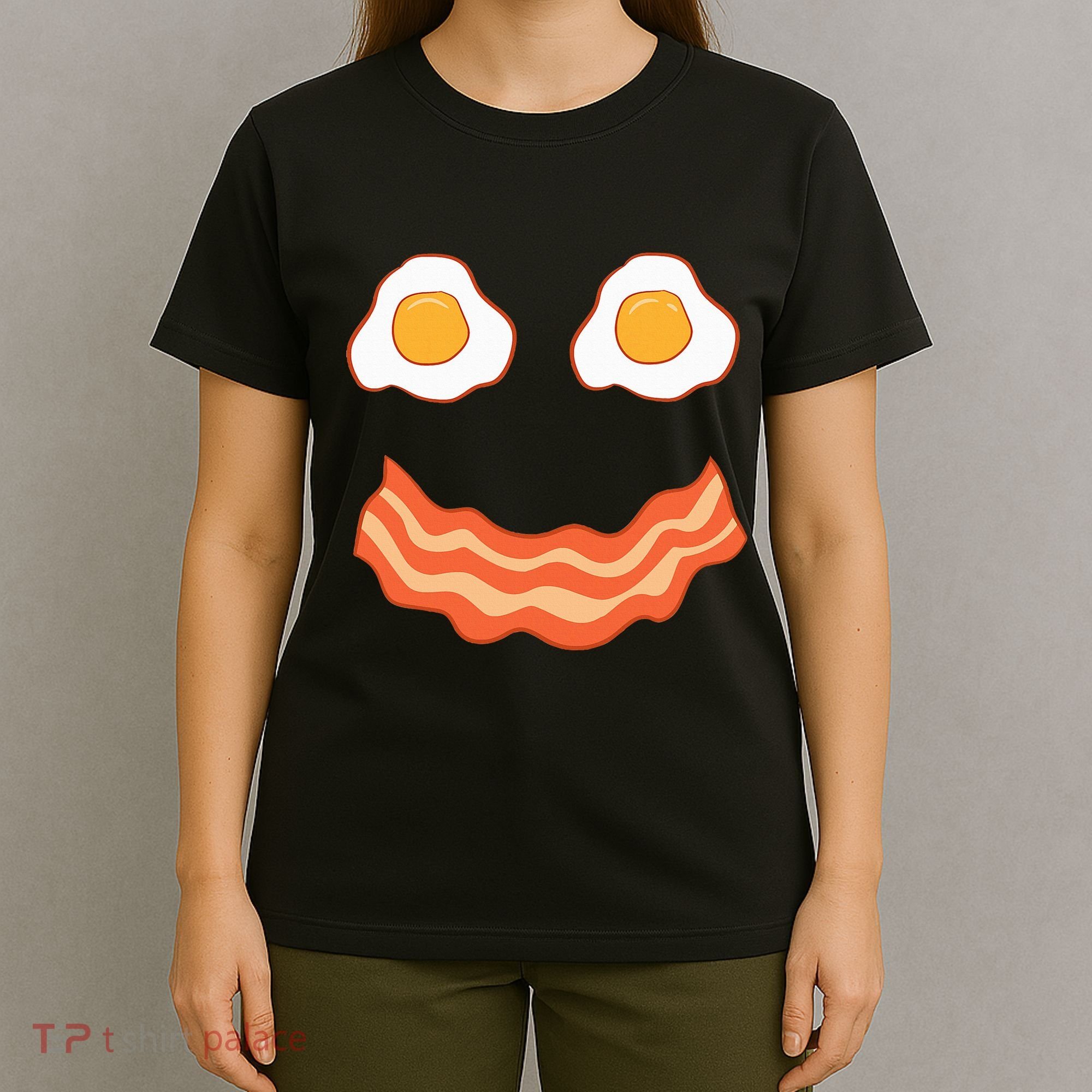 Egg And Bacon Egg And Bacon Face Brunch Breakfast T-Shirt