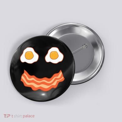 Egg And Bacon Egg And Bacon Face Brunch Breakfast Button