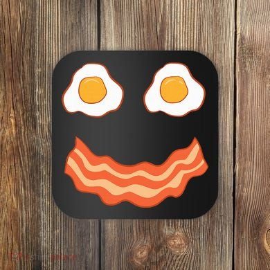 Egg And Bacon Egg And Bacon Face Brunch Breakfast Coaster