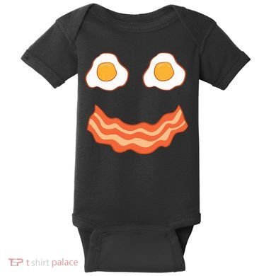 Egg And Bacon Egg And Bacon Face Brunch Breakfast Baby Bodysuit