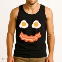 Egg And Bacon Egg And Bacon Face Brunch Breakfast Tank Top thumb 3