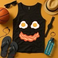Egg And Bacon Egg And Bacon Face Brunch Breakfast Tank Top thumb 4