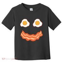 Egg And Bacon Egg And Bacon Face Brunch Breakfast Toddler T-Shirt thumb 0