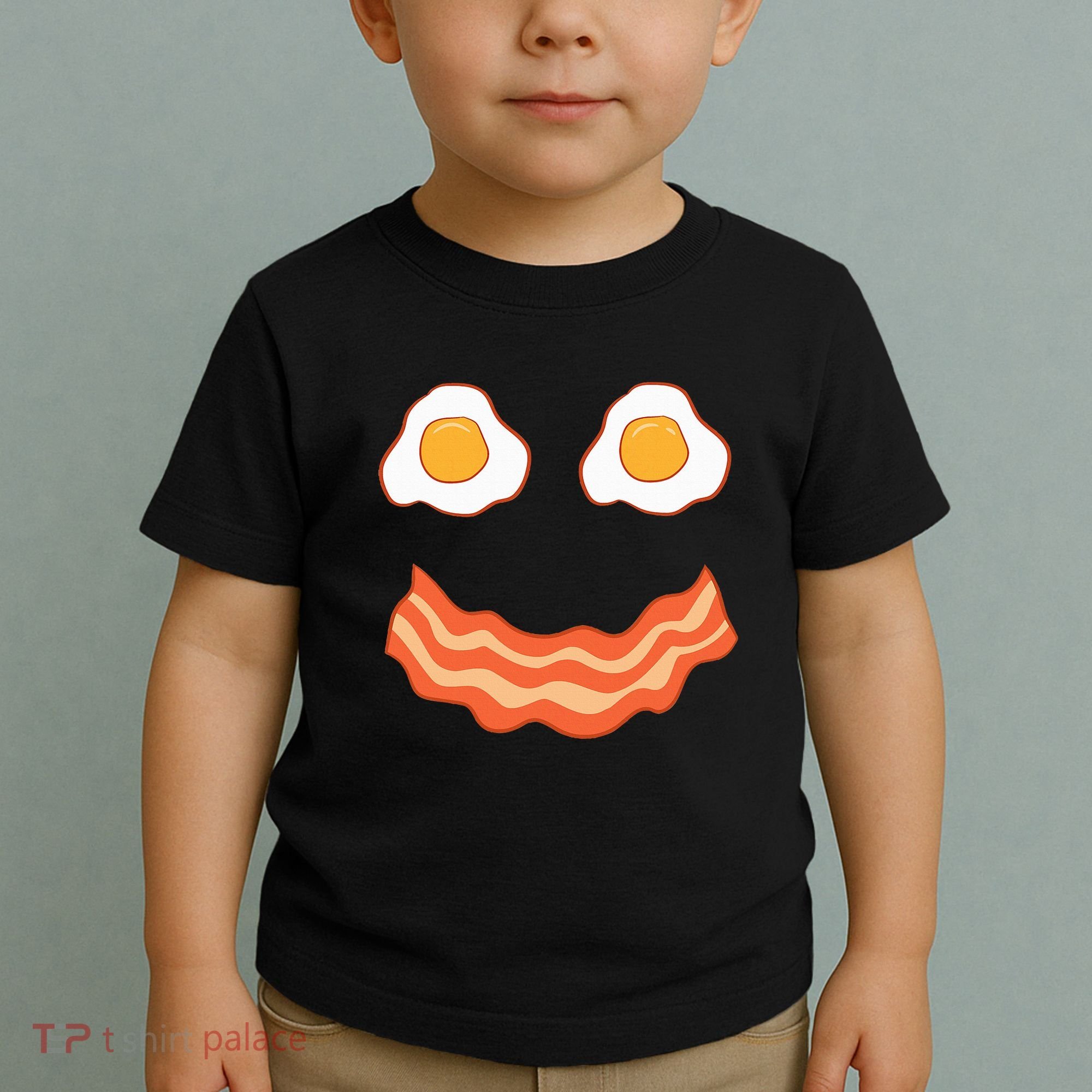 Egg And Bacon Egg And Bacon Face Brunch Breakfast Toddler T-Shirt
