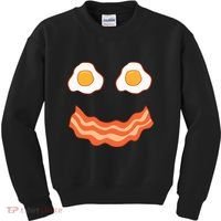 Egg And Bacon Egg And Bacon Face Brunch Breakfast Kids Sweatshirt thumb 0