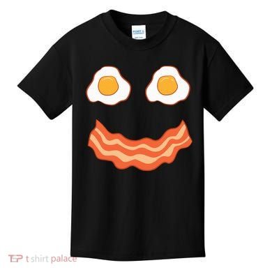 Egg And Bacon Egg And Bacon Face Brunch Breakfast Kids T-Shirt