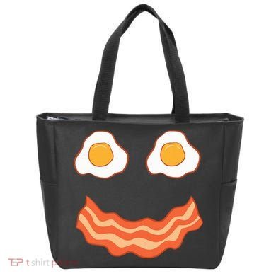 Egg And Bacon Egg And Bacon Face Brunch Breakfast Tote Bag
