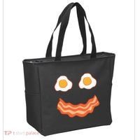 Egg And Bacon Egg And Bacon Face Brunch Breakfast Tote Bag thumb 2