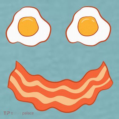 Egg And Bacon Egg And Bacon Face Brunch Breakfast Sueded Cloud Jersey T-Shirt