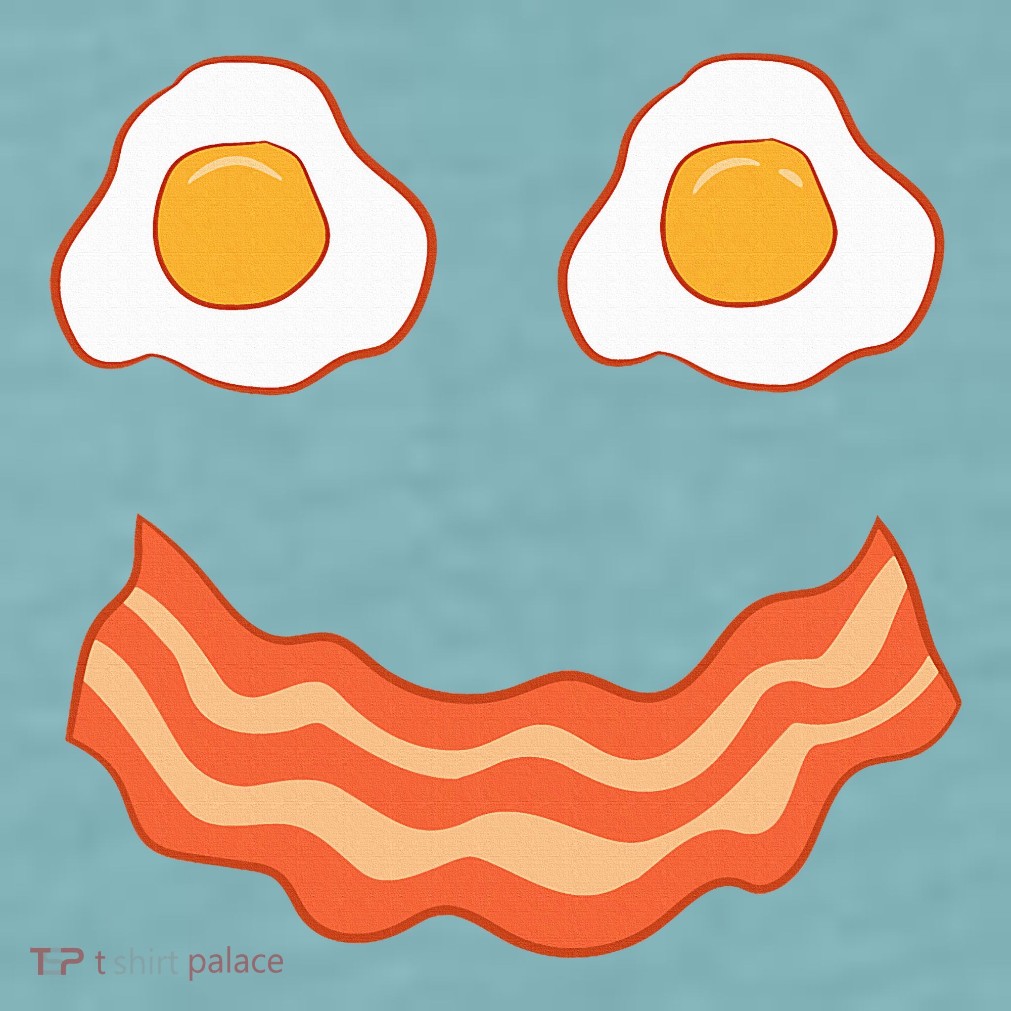 Egg And Bacon Egg And Bacon Face Brunch Breakfast Sueded Cloud Jersey T-Shirt