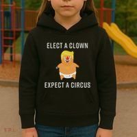 Elect A Clown Expect A Circus Kids Hoodie thumb 3