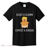 Elect A Clown Expect A Circus Kids T-Shirt thumb 0