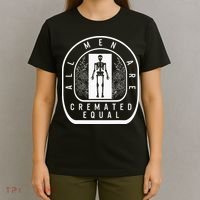 Embalmer All Cremated Equal Skeleton Mortician Director T-Shirt thumb 4