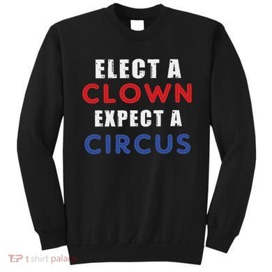 Elect A Clown Expect A Circus Design Anti Trump Sweatshirt