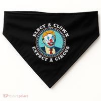 Elect A Clown Expect A Circus Anti Trump USA-Made Doggie Bandana thumb 0