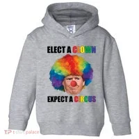Elect A Clown Expect A Circus Toddler Hoodie thumb 0