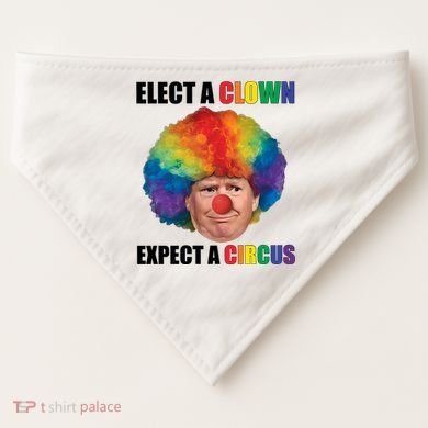 Elect A Clown Expect A Circus USA-Made Doggie Bandana