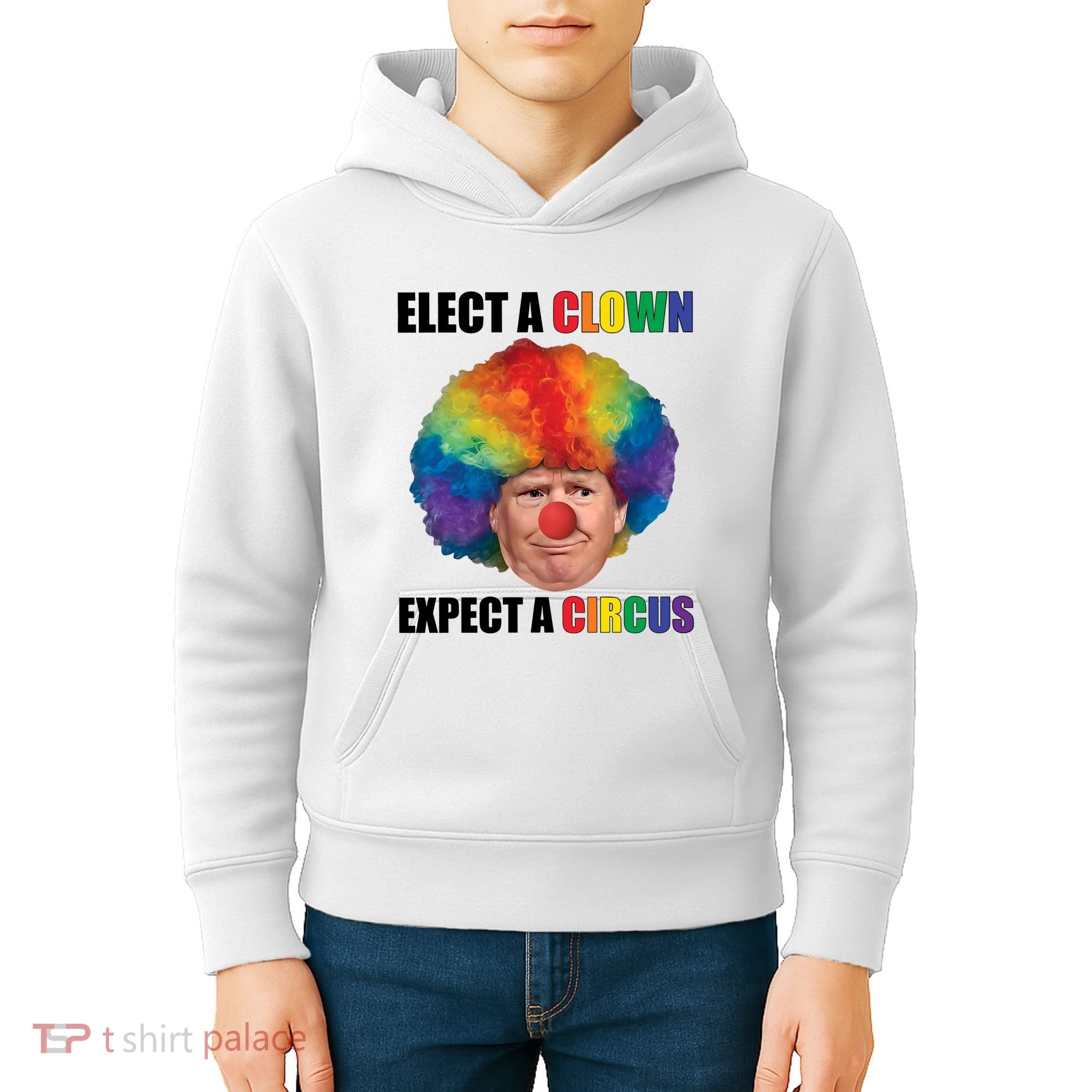 Elect A Clown Expect A Circus Kids Hoodie