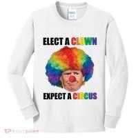 Elect A Clown Expect A Circus Kids Long Sleeve Shirt thumb 0