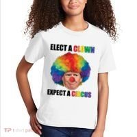 Elect A Clown Expect A Circus Kids T-Shirt thumb 2