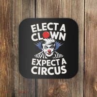 Elect A Clown Expect A Circus Impeach Trump Anti Trump  Coaster thumb 0